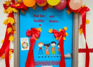 Cool Ideas for Door Red Ribbon Week Decorations cool ideas for door red ribbon week