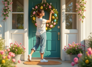 Easy 25 Easter Door Decoration to Delight Your Guests Creative Easter Door Decoration