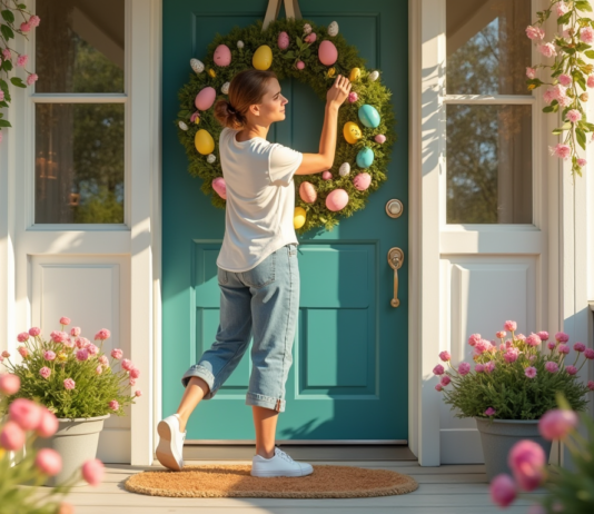 Easy 25 Easter Door Decoration to Delight Your Guests Creative Easter Door Decoration