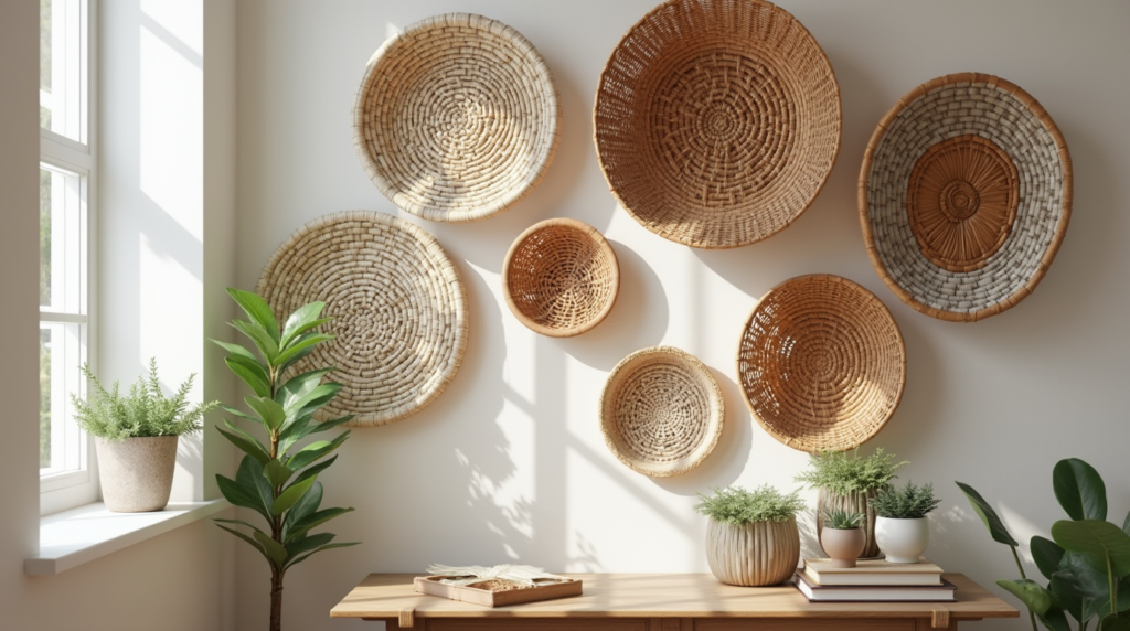 Wicker Basket Wall Layout Planning