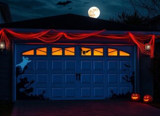 Stunning Garage Door Halloween Decorations for Home garage door halloween decorations