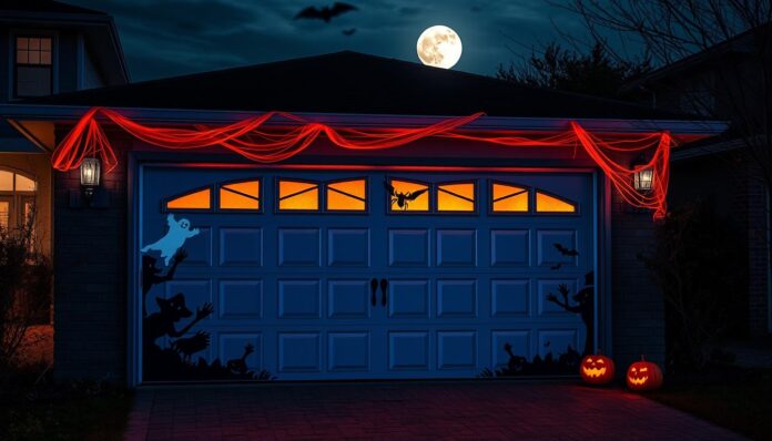 garage-door-halloween-decorations garage door halloween decorations