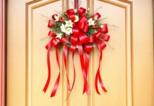 How to Create a Stunning Red Ribbon Display Door Decoration red ribbon display door decoration