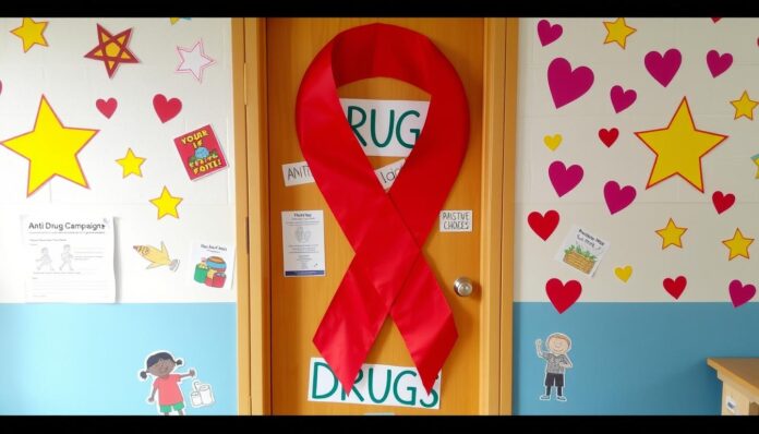 red-ribbon-week-2024-door-ideas-for-school red ribbon week 2024 door ideas for school