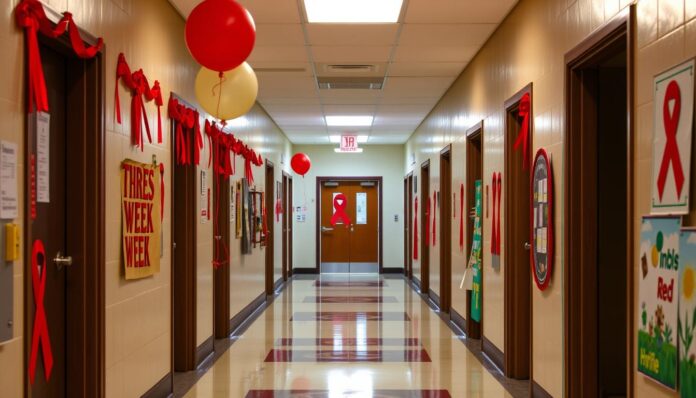 red ribbon week door decorating ideas movie