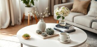 12 Effortless Round Coffee Table Decor Ideas round coffee table decor