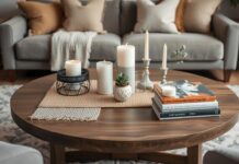 13 Perfect Round Coffee Table Decor Ideas to Suit Any Room round coffee table decor ideas