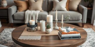 13 Perfect Round Coffee Table Decor Ideas to Suit Any Room round coffee table decor ideas