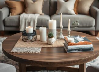 13 Perfect Round Coffee Table Decor Ideas to Suit Any Room round coffee table decor ideas